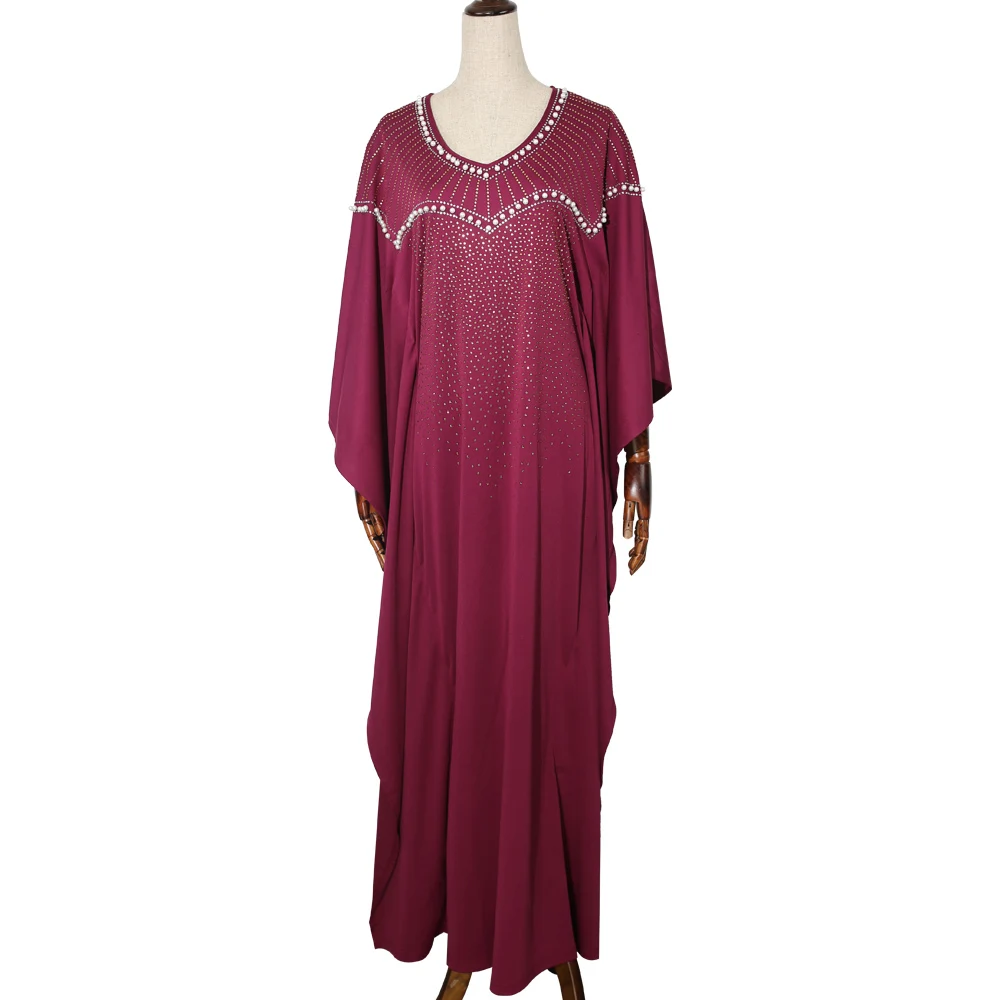 Африканские платья для женщин ankara vestidos vetement femme халат африканская Дашики женская одежда Южная Африка жемчужное платье - Цвет: Purple