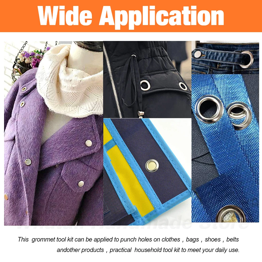 

540pcs Metal Eyelets Grommets With Installer Punch Tool Set Kits For Leathercrafts Clothing Shoes Caps Belt With Storage Box