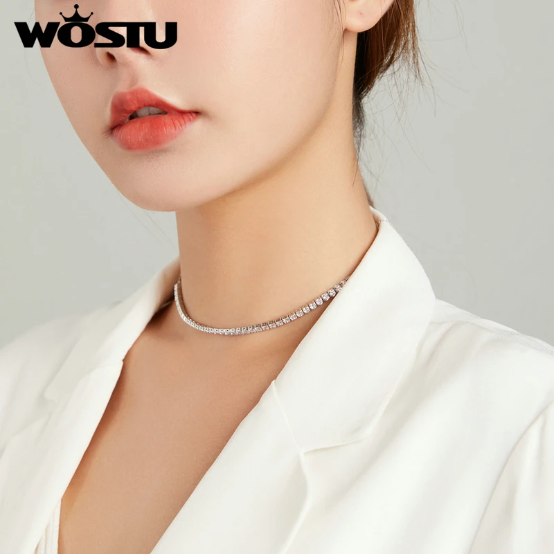 Ожерелье женское из серебра 2020 пробы с блестками | Украшения и аксессуары