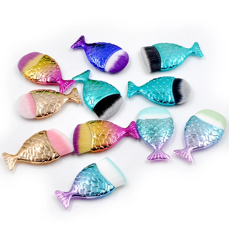 Новинка 3 шт./набор Профессиональная Кисть для макияжа русалка | Красота и