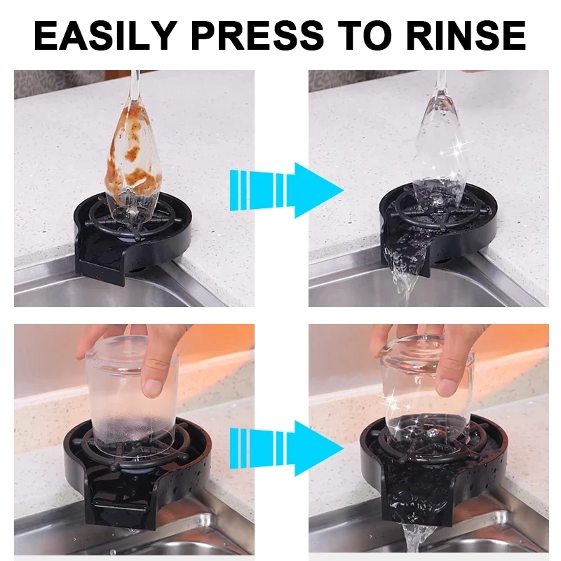 faucet glass rinser for kitchen sink automatic cup washer bar glass rinser coffee pitcher wash cup tool kitchen sink accessories free global shipping