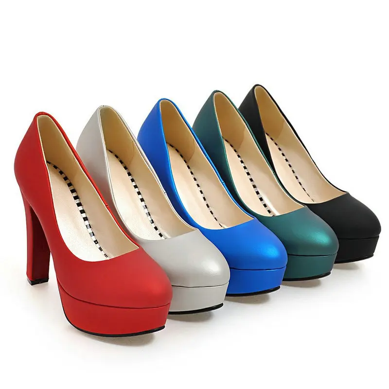 Женские туфли-лодочки на платформе и высоком каблуке Женская обувь Вечерние