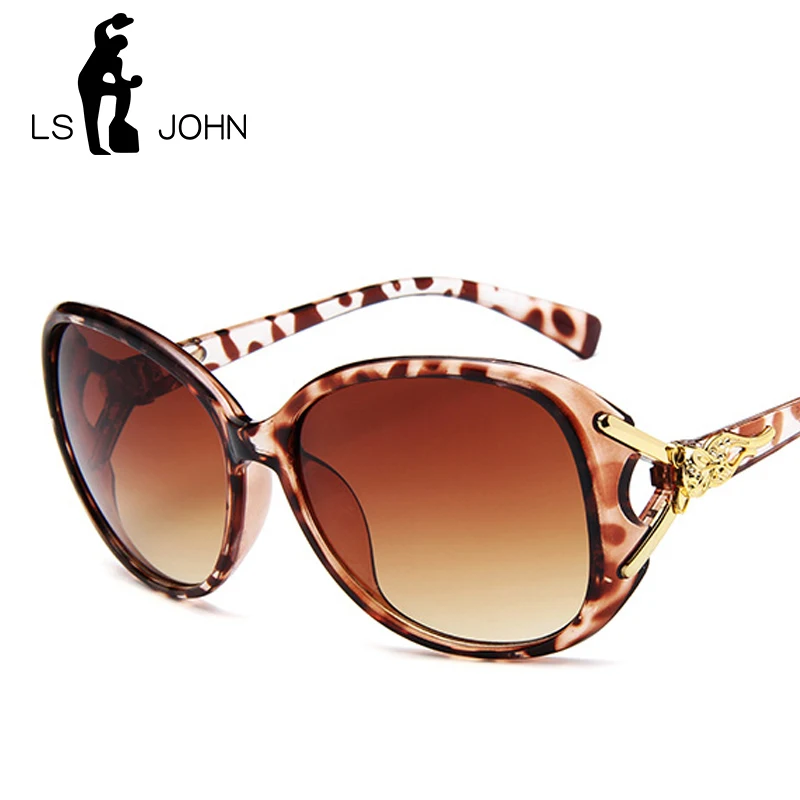 LS JOHN 2019 высокое качество женские солнцезащитные очки-бабочки Роскошные модные
