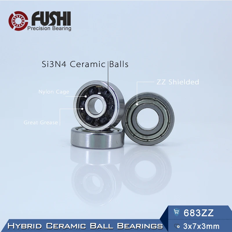 683 Hybrid Keramik Lager 3*7*3Mm Abec-1 1Pc Industrie Motor Spindel 683Hc Hybriden Si3N4 Ball Lager 3Nc 683Zz