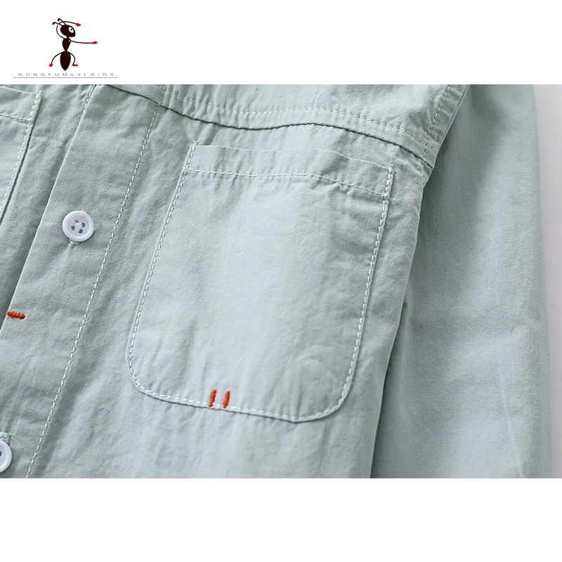 Рубашка для мальчиков с двумя карманами на Возраст 4-12 лет | Мать и ребенок