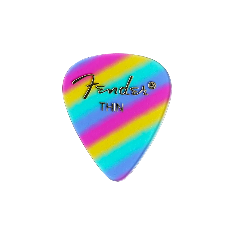 A Thin 0.46mm 1 шт. Fender гитарные палочки s Электрическая гитара pick красочные радужные Акустические музыкальные палочки s Zebra Полосатые гитарные аксессуары Запчасти - Цвет: A Thin 0.46mm