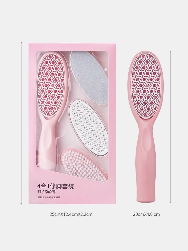 

4 in 1 Set Stainless Steel Foot File Kit Dead Hard Skin Callus Remover Scraper Pedicure Rasp Tools Health Feet Care Tool Kit