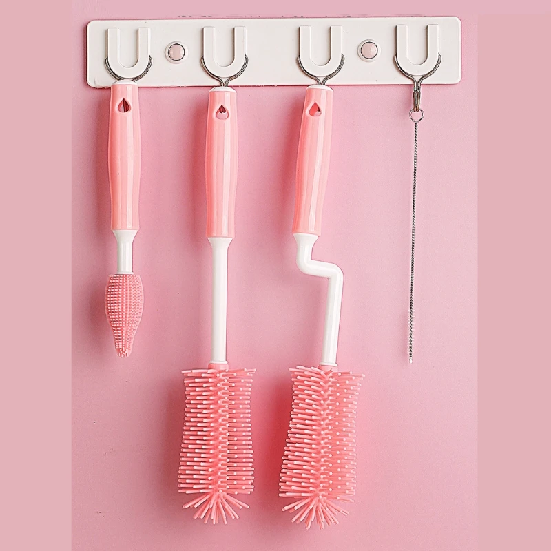 

3 шт., силиконовые щётки с длинной ручкой