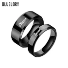Обручальные кольца Bluelory с Выгравированными именами для влюбленных, 8642 мм, гладкие персонализированные ювелирные изделия из нержавеющей стали для женщин и мужчин, подарки