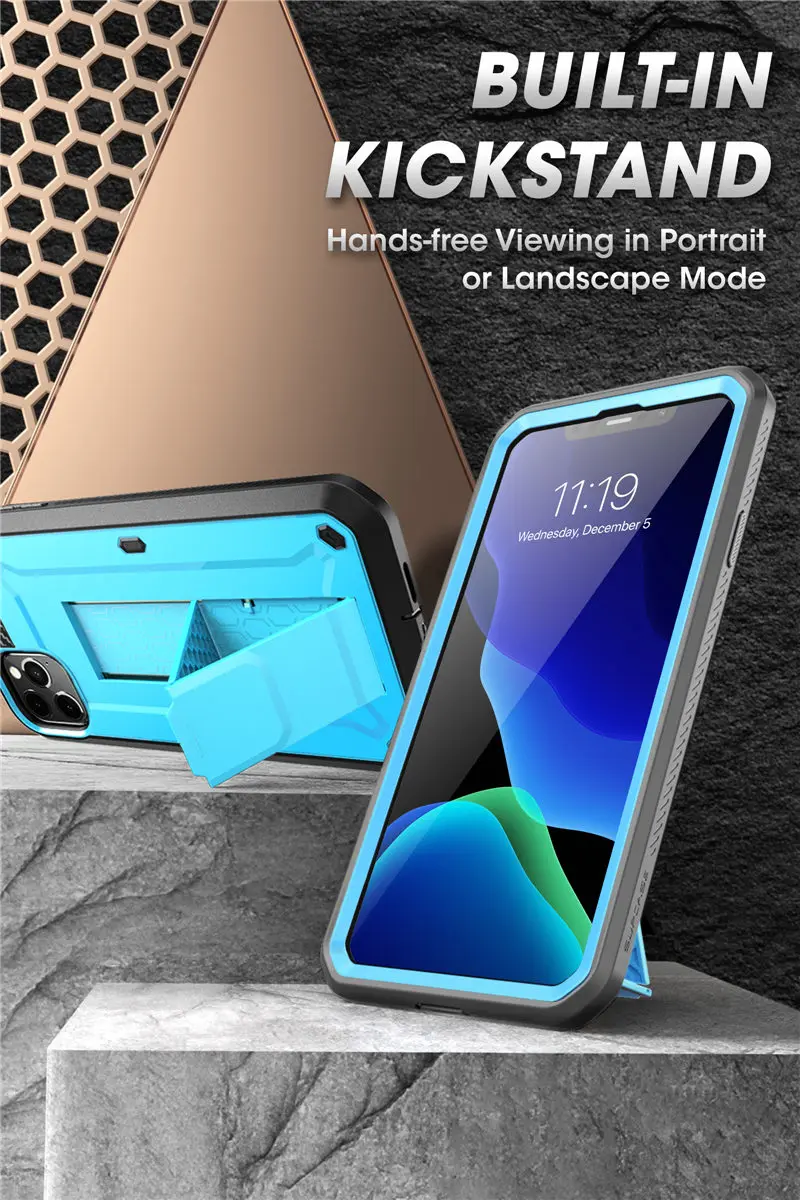Для iPhone 11 Pro Max чехол 6,"() SUP чехол UB Pro цельная прочная кобура Чехол со встроенной защитной пленкой и подставкой