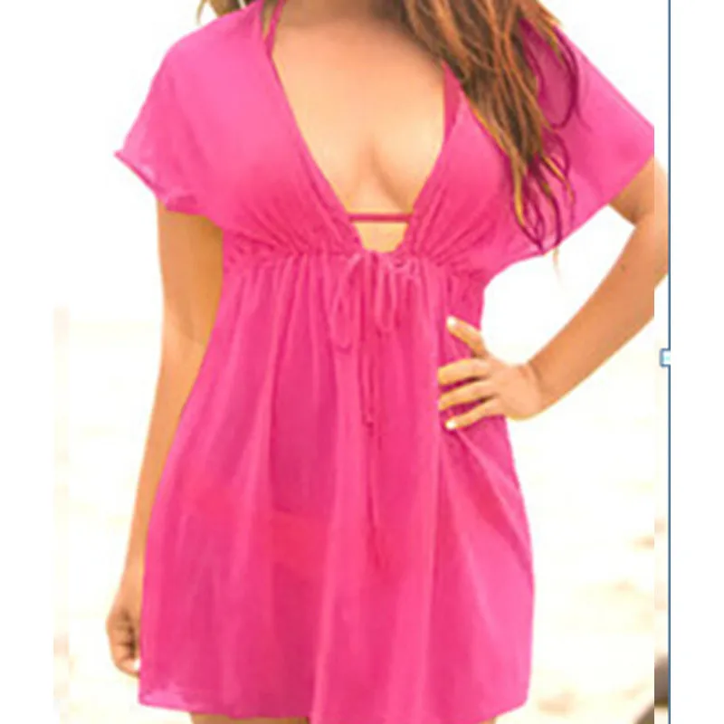 Новинка 2021 женские пляжные платья однотонное саронг праздничное повседневное