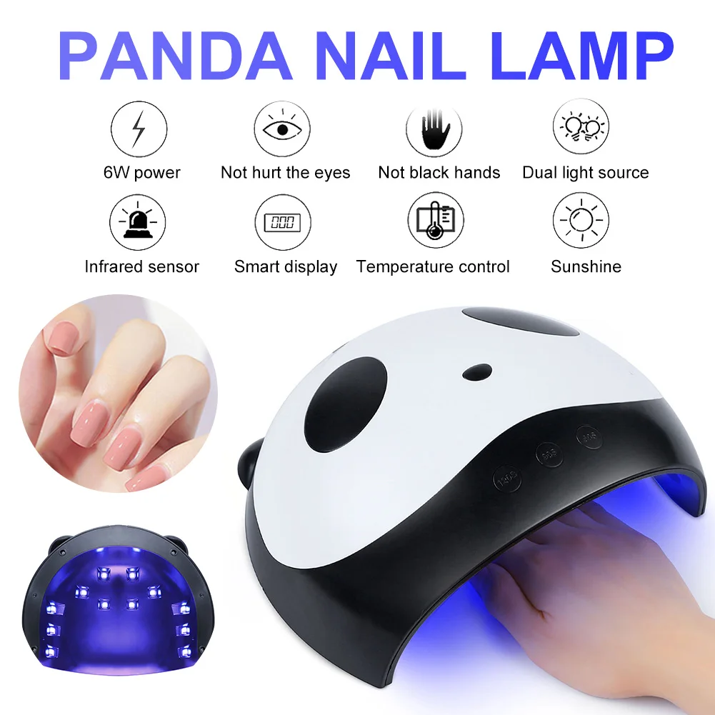 

36W Nail UV/LED Lamp Panda Nail Dryer 60S/90S/120S Fast Curing Infrared Sensing Nail Lamp Manicure Tool Panda lights New hot