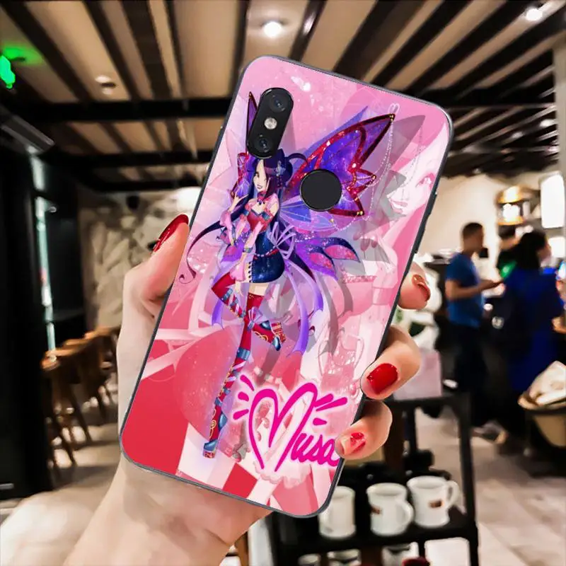 

Girl Winx Clubs Phone Case For Xiaomi Mi 10 5 6 A2 A2lite A1 9 9SE 8Lite 8explorer Pocophone F1 Black Soft TPU Fundas Cove