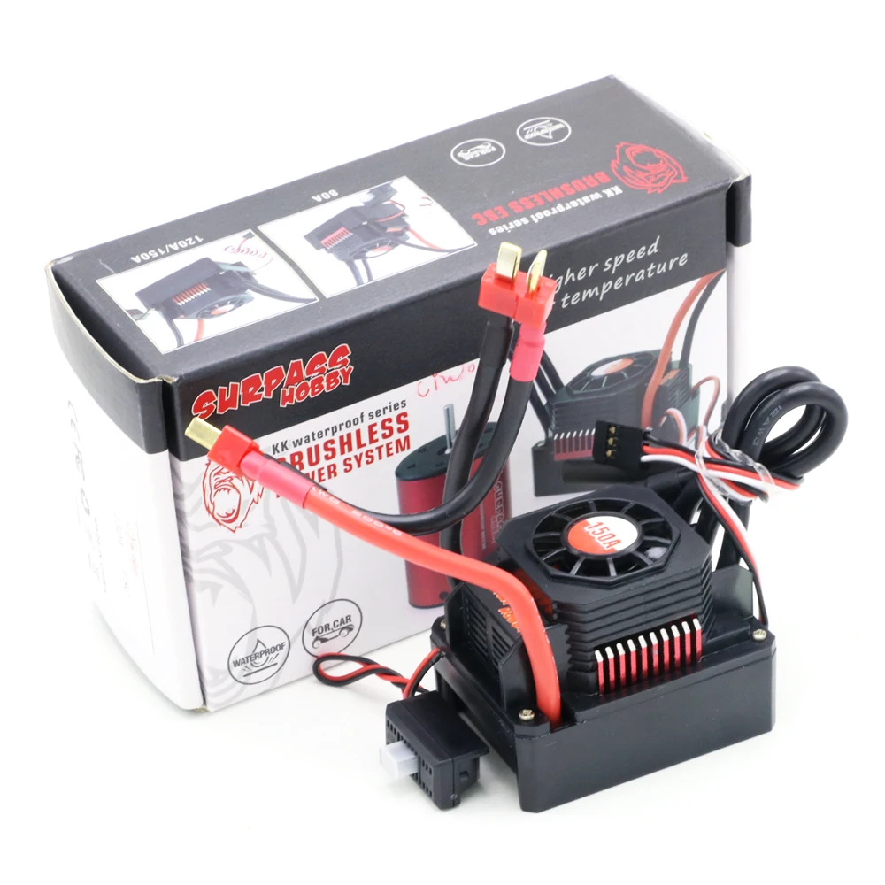 Водонепроницаемый 25A 35A 45A 60A 80A 120A 150A ESC бесщеточный, Скорость контроллер для 1/8 1/10 1/12 1/20 RC автомобиль