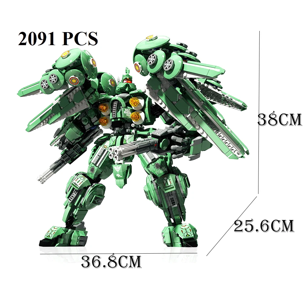 

2091PCS NZ666 KSHATRIYA Model Building Blocks Japanese Anime Technological Series Figures Bricks Toys for Children Boys Gift