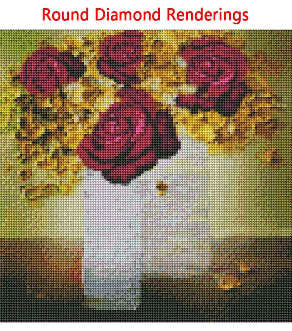 5ddiamond квадратная круглая Роза Ваза для бонсай промоакция дисплей Алмазная