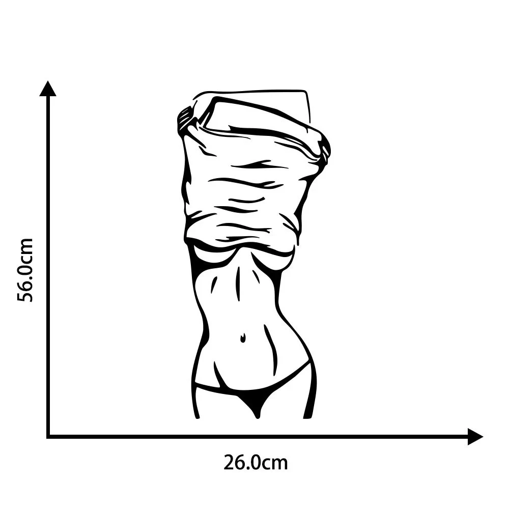 

Removable Adhesive Fitness Sexy Girl Wall Sticker Waterproof Painting Art Mural Poster Bedroom Decorative Living Room Home Decor