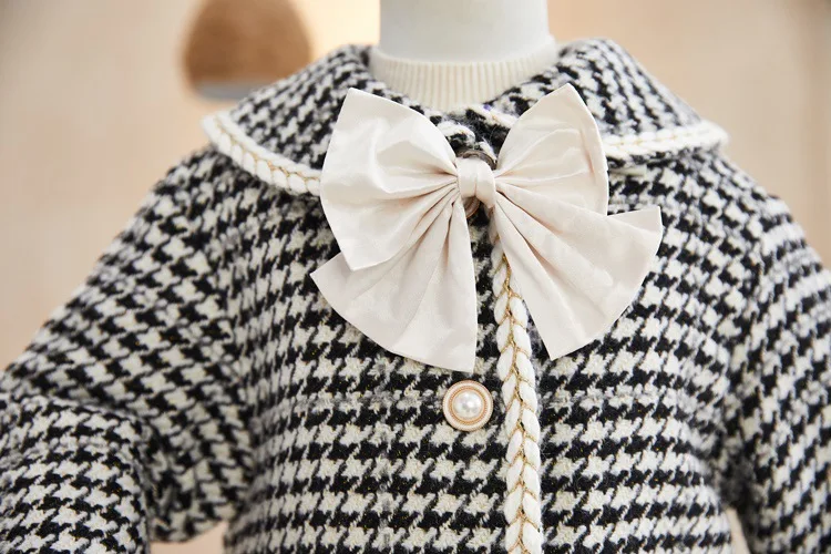 Куртка для девочек 2020 новая осенне-зимняя модная верхняя одежда клетчатая в