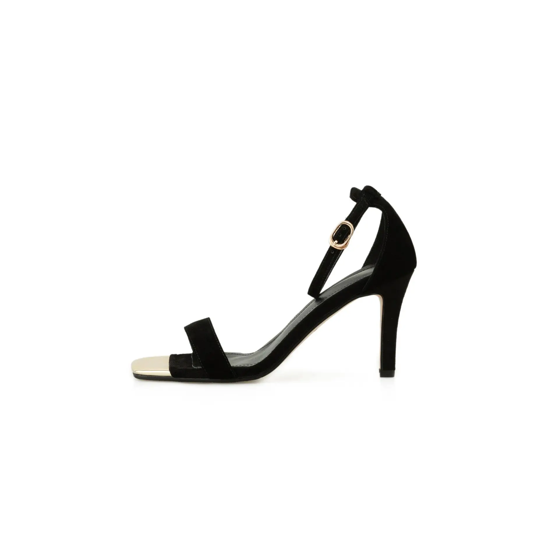 

Sandals Sexy Female Shoe Buckle Strap Open Toe 2021 Women's Girls Retro Stiletto Beige Low Comfort Peep New Summer Rome Fabric R