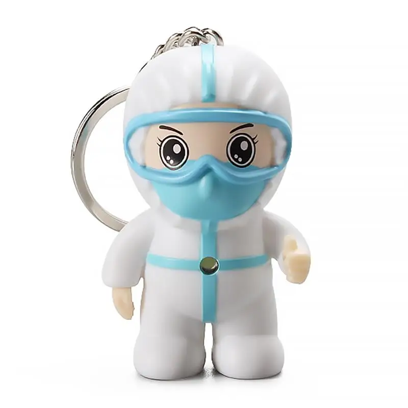 

White Angel Keychain Small Exquisite Cartoon Nurse Keyring Pendant With Hook Thanksgiving Present Toy Gifts Creative Lovely 2021