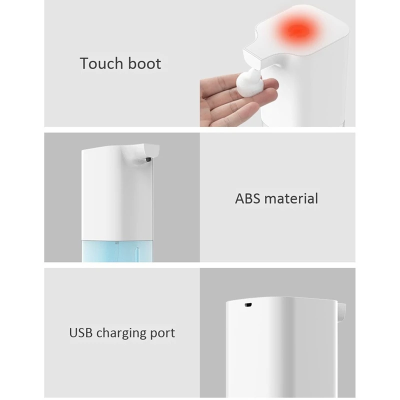 

Automatic Touchless Foam Soap Dispenser Sensor Recharge Liquid Dispenser Electric Soap Dispenser for Kitchen Bathroom