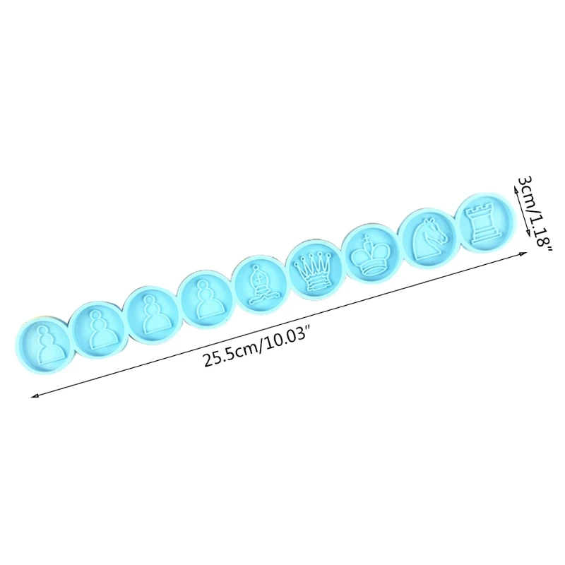 

9 Pcs International Chess Piece Epoxy Resin Mold Chessman Toy DIY Silicone Mould