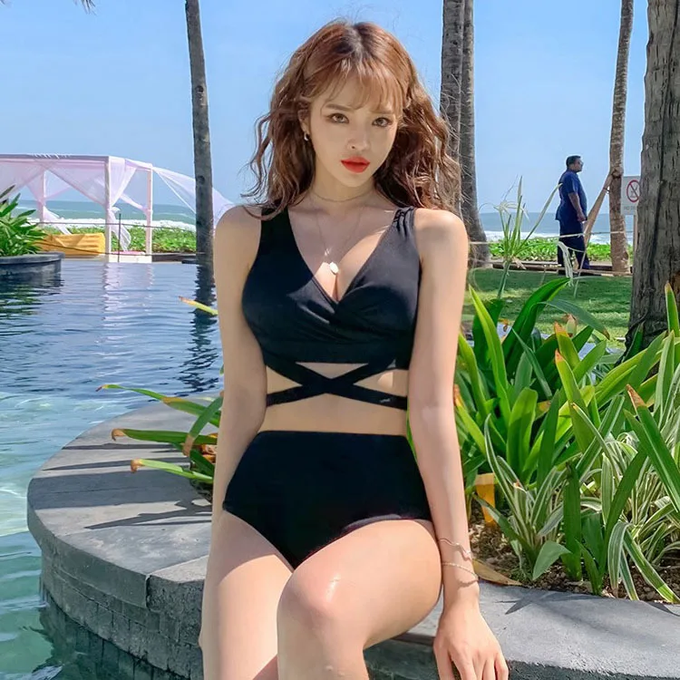 Купальник для подростков купальный костюм женский раздельный из двух предметов