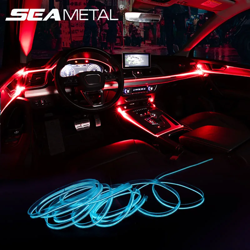 Красочная автомобильная светодиодная лента несколько режимов освещения салона