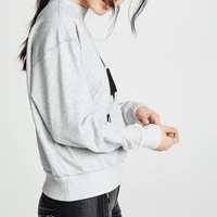autumn winter hoodies for women pullovers sweatshirts cotton letters flocking fleece triangle neck long sleeves casual tops