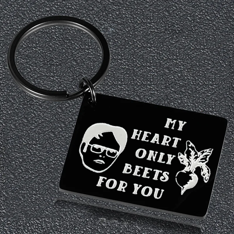 

Funny Keychain Birthday Gift for Husband Boyfriend from Wife Girlfriend My Heart Only Beets for You Anniversary Wedding Keyring