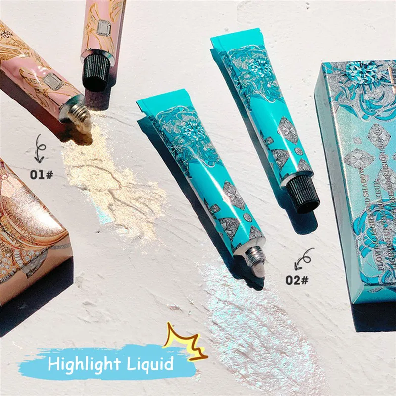 Жидкий Макияж хайлайтер бронзер мерцающий Блестящий консилер для лица