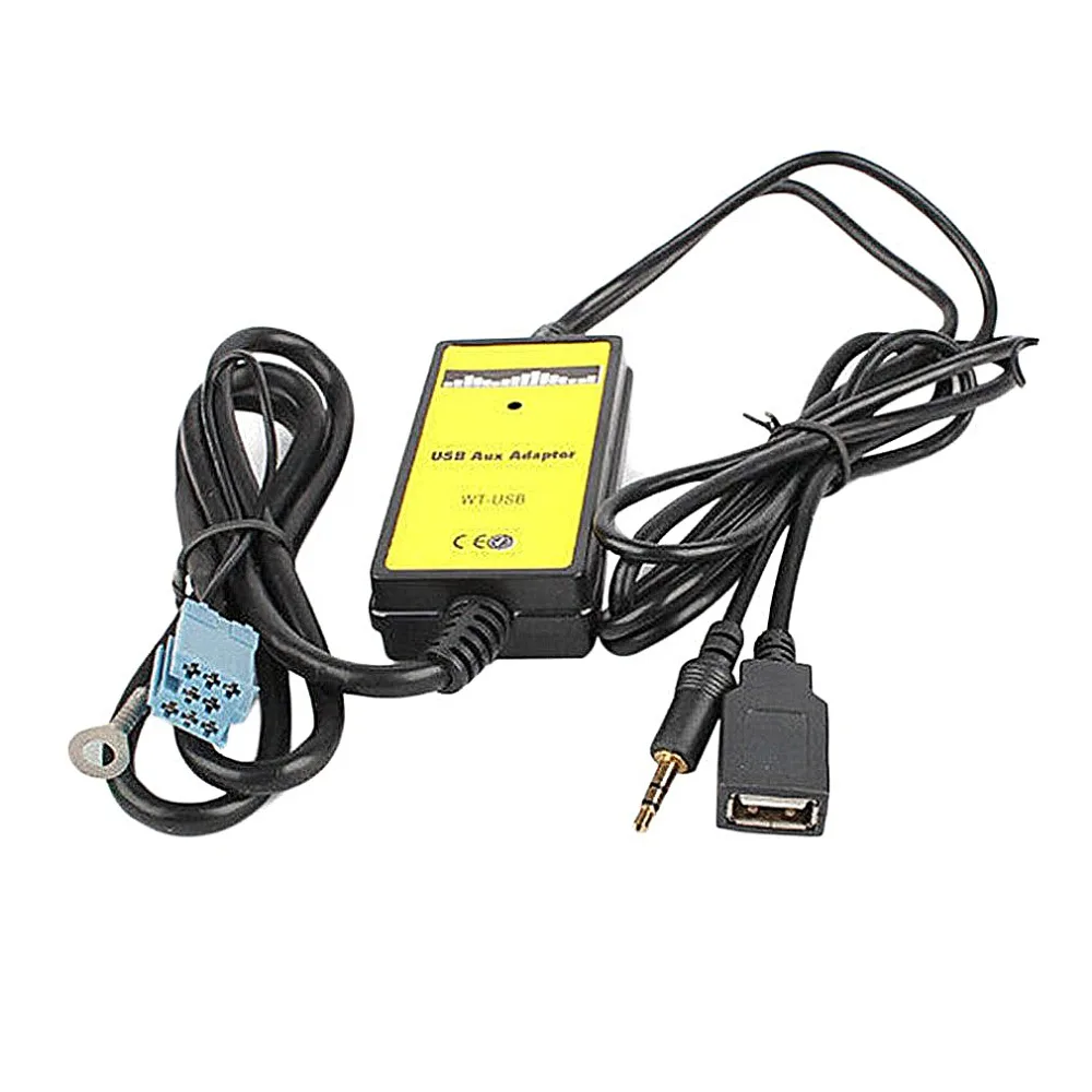 2020 Car CD MP3 USB Interface Adapter AUX In Input for Audi A4 S6 A8 TT S4 S8 with Mini ISO 8P blue connector Top Sale | Автомобили и