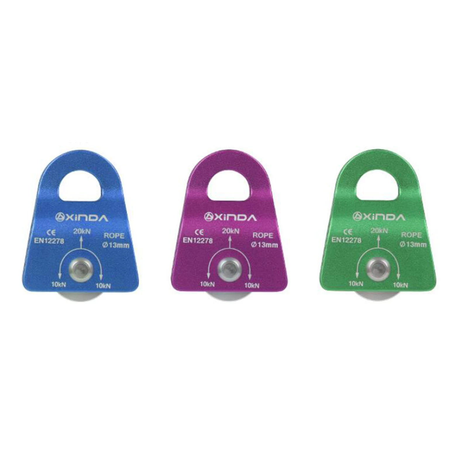 

20KN Фиолетовый Универсальный передвижной шкив для скалолазания и альпинизма, одиночный микро-шкив 13 мм для буксировки канатов для наружного...