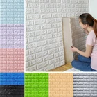 Самоклеящиеся 3D-панели на стену, водонепроницаемые обои с кирпичными панелями, для спальни, гостиной, домашний декор, для кухни, ванной, фона за телевизором