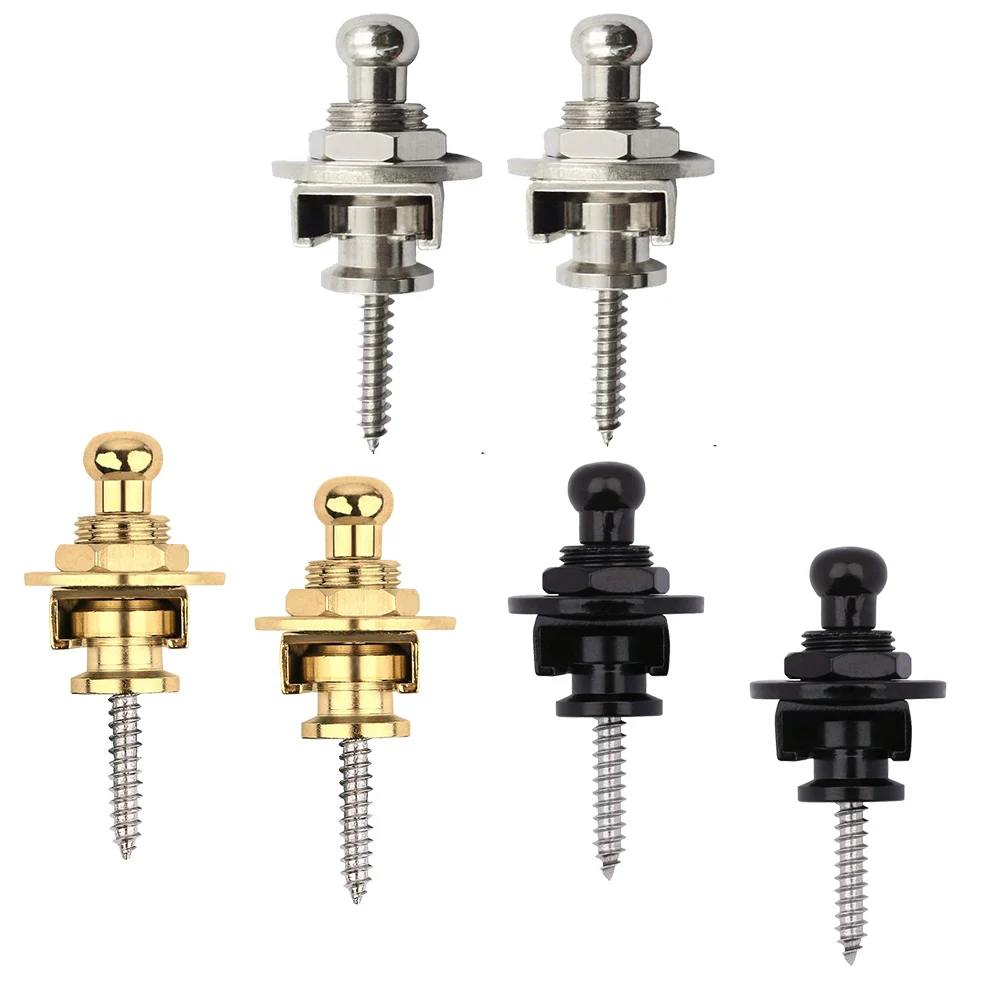 

2PCS Guitar Strap Lock Buttons Metal Security Quick Release Guitar Strap Locks For All Acoustic Electric Bass Guitar Starp