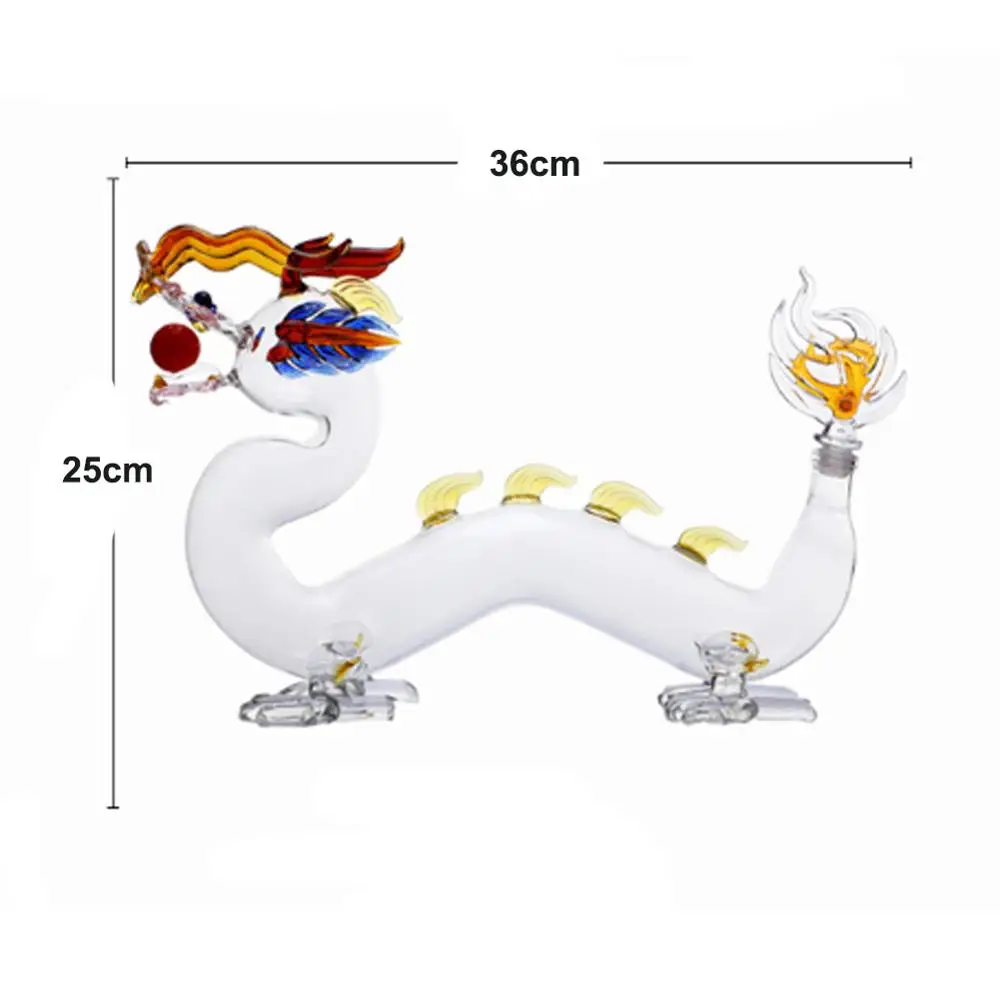 

500ML High Borosilicate Glass Dragon-Shaped Wine Bottle