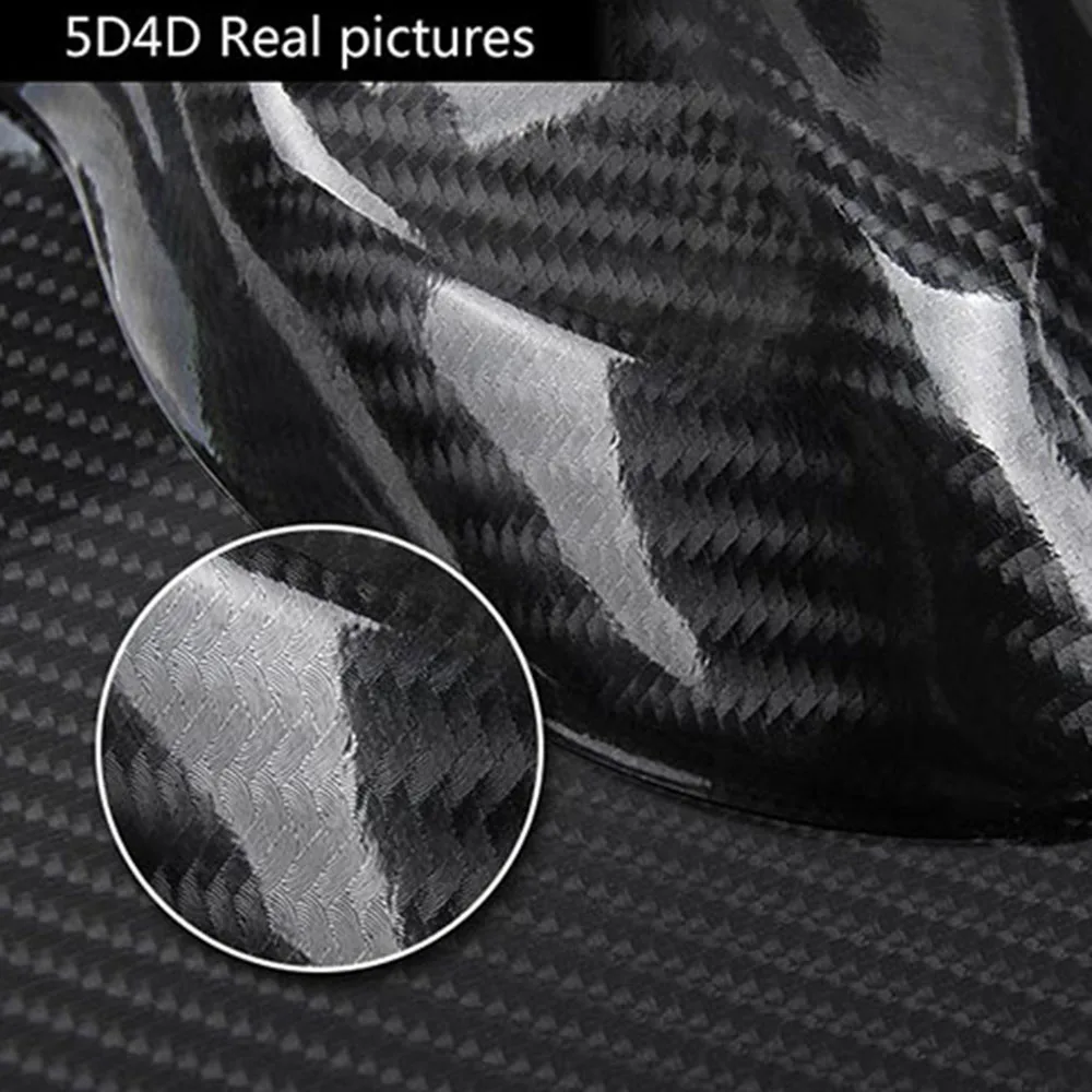 Автомобильная черная наклейка 6D из углеродного волокна глянцевая виниловая