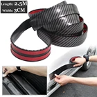 Наклейка для входной двери автомобиля, защита от царапин на пороге, наклейка из углеродного волокна, защитная накладка, стильные молдинги