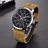 benyar luxury brand date quartz watch men casual military sports watches leather wristwatch male relogio masculino clock
