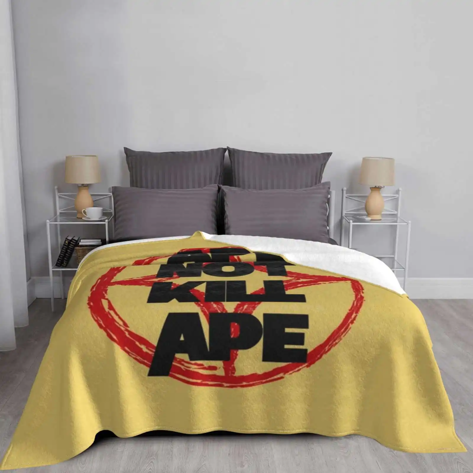 Тёплый фланелевый плед Ape Not Kill горячая Распродажа Printing High Qiality планета обезьяны