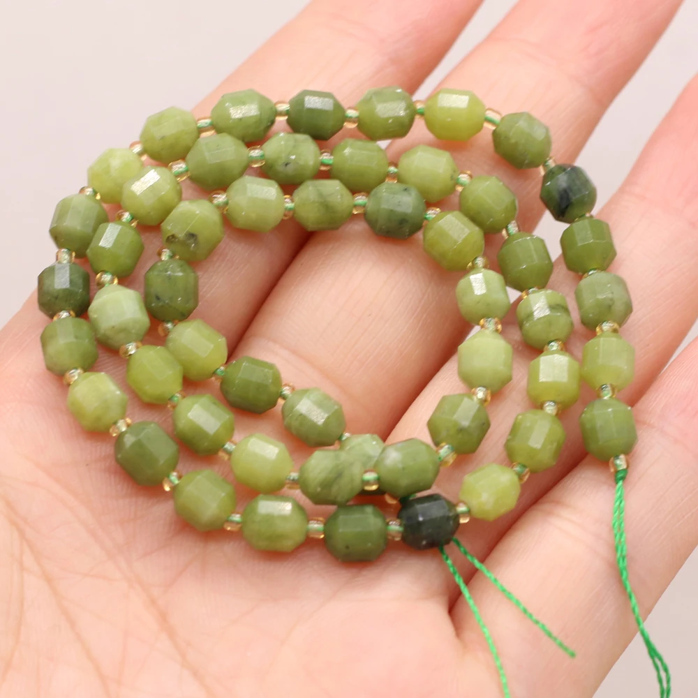 

Natural Semi-precious Stone Round Cut Bead Canadian Jade 6mm DIY for Making Jewelry Necklace Bracelet Accessories Gift 38cm