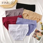 Трусы женские FINETOO, бесшовные, S-XL, Однотонные трусы