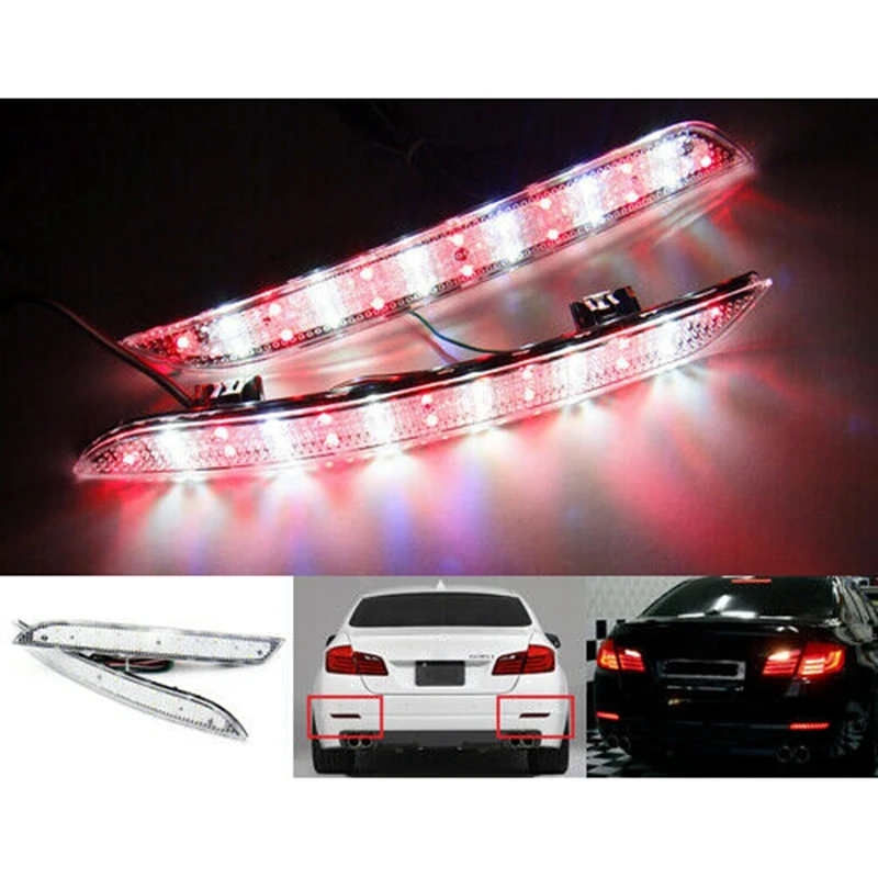 

Car Clear Len LED For-BMW 5-Series F10 F18 11-14 Bumper Reflector Backup Tail Light