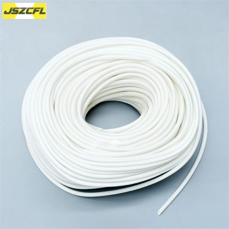 

–30℃～+600℃ Resistant Glass Fiber High Temperature Tubes 1mm As Fixed Pattern Tube Electronic Insulation Protection 1-50Meter