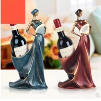 creative beauty statue wine rack crafts bar home office restaurant tabletop decoration gifts