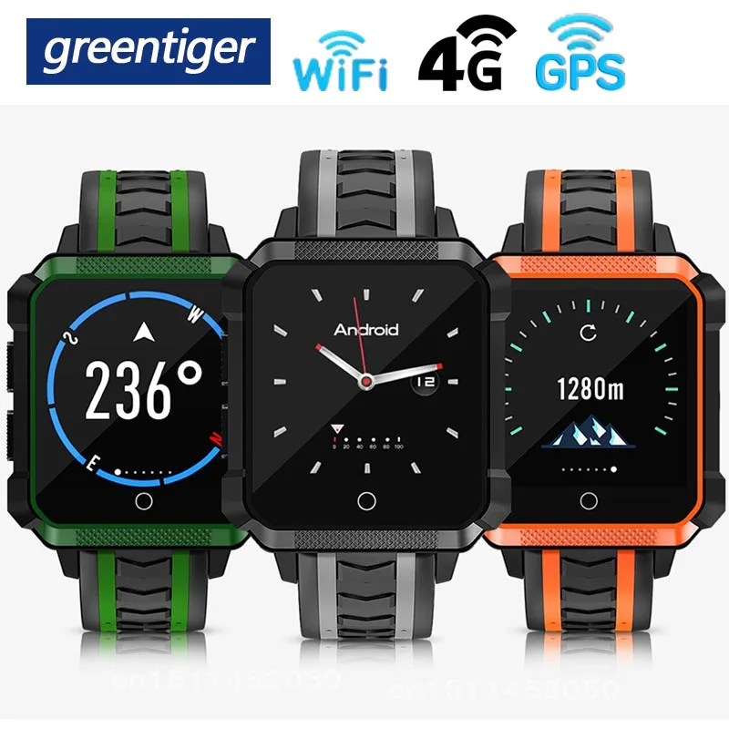 Смарт-часы Greentiger H7, 4G, мужские, gps, Wi-Fi, 1 Гб+ 8 Гб, 600 мАч, монитор сердечного ритма, Bluetooth, IP68, водонепроницаемые, умные часы PK B57