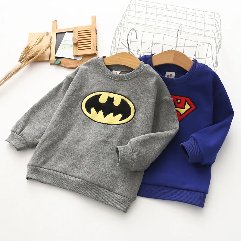 Для детей от 2 до 7 лет осенне зимние теплые хлопковые топы с длинными рукавами для