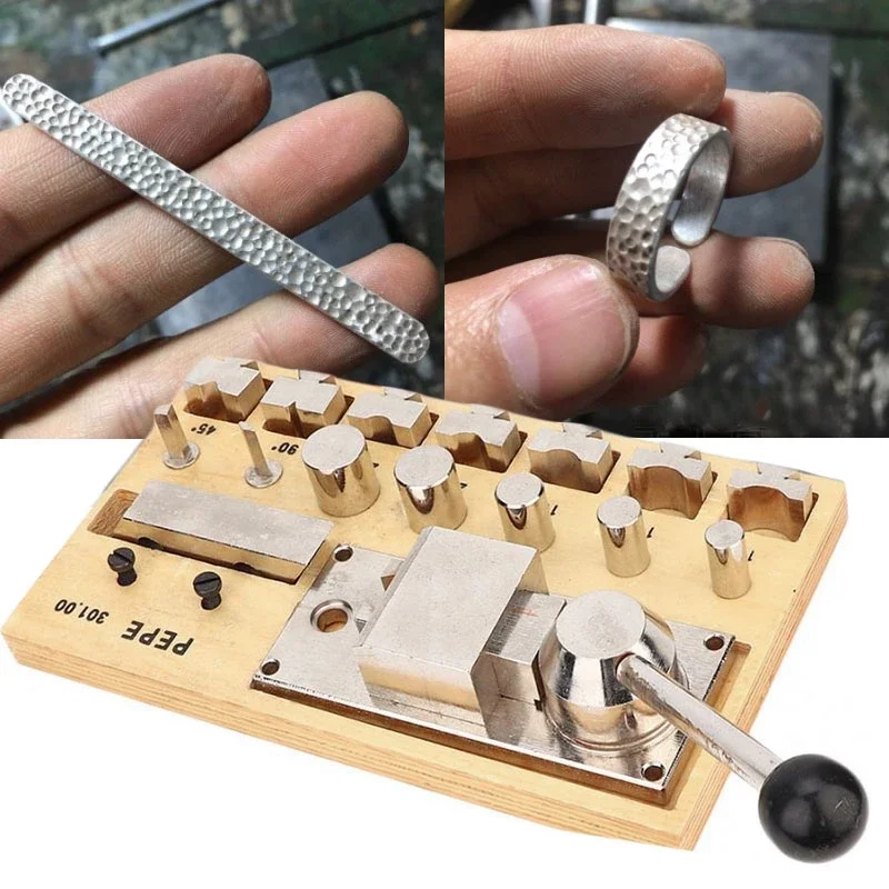 

PHYHOO Ring Bending Machine for Earring Finger Gold Silver Copper Ring Forming Mini Rolling Mill Jewelry Repair Tool