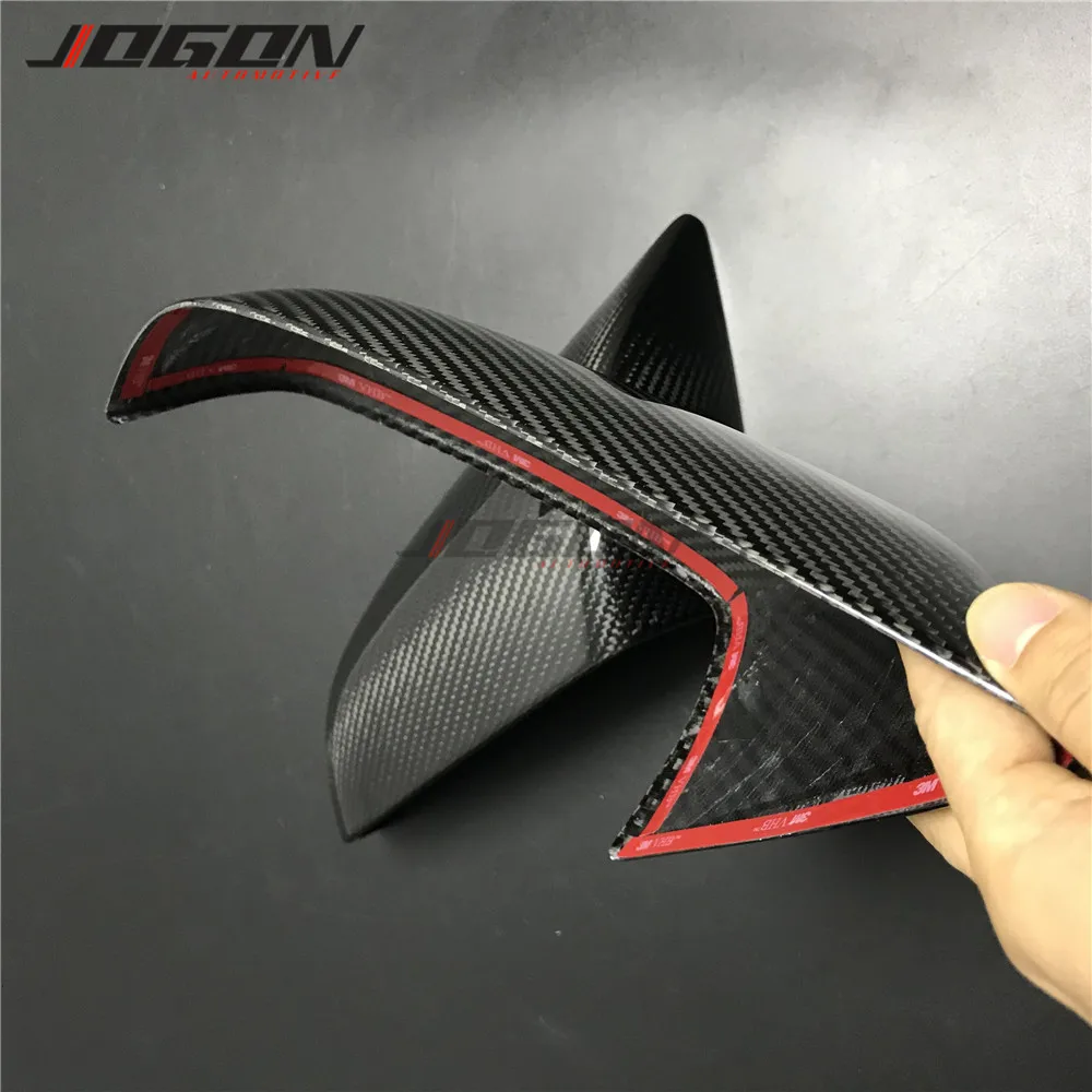 

Matte & Glossy Real Carbon Fiber Car Side Wing Rearview Mirror Cover Add On For Tesla Model S 2014 - 2019 Car Accessories