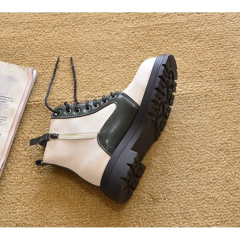 

Winter plus velvet Martin boots short round head ladies leather boots short boots snow boots PU women boots